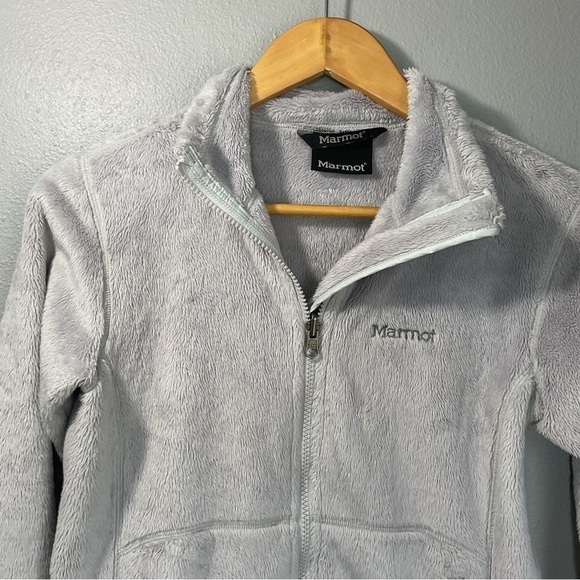 Marmot Ladies Rocklin Fleece Jacket in light gray size Small - Picture 2 of 5
